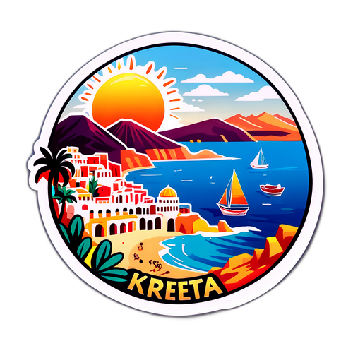 Scenisk klistremerke av Kreta