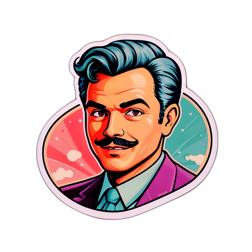 Retro stijl sticker van Adamo