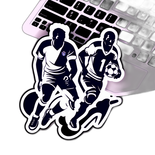 Người chơi bóng đá tranh giành trái bóng