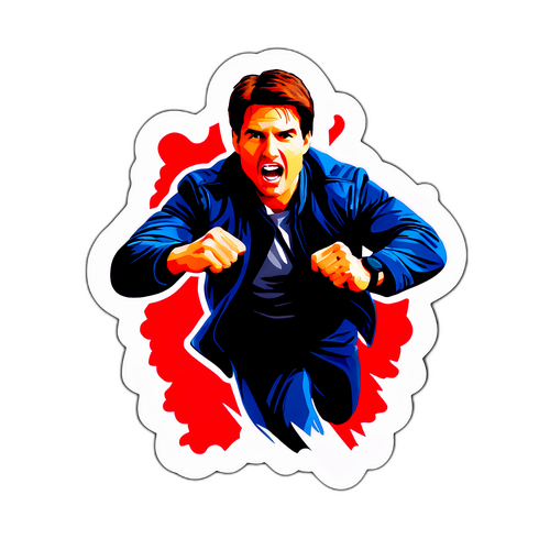 Tom Cruise i actionpose