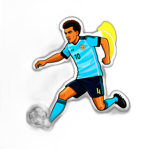 Adesivo Sportivo di Papu Gomez in Azione