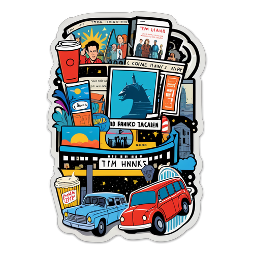 Tom Hanks Movie Doodle Sticker
