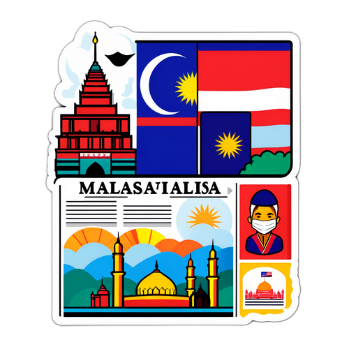 Stiker Pelbagai Warna yang Mewakili Free Malaysia Today
