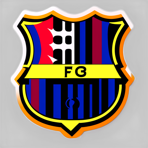 Emblema del FC Barcelona con fecha del próximo partido