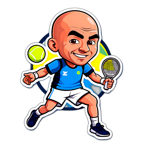 Sticker van Zizou Bergs met tennisballen