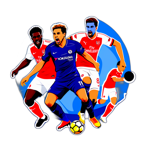 切爾西與阿森納競賽時刻貼紙