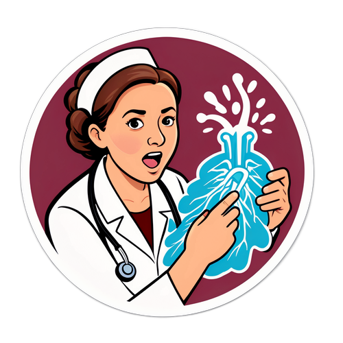 Un diseño de doctor o enfermera explicando la tosferina de manera sencilla y amigable