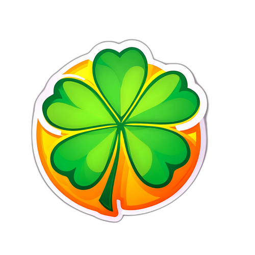 Aufkleber mit dem St. Patrick's Logo in Form eines irischen Kleeblatts