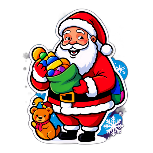 En lunefull illustrasjon av Bad Santa