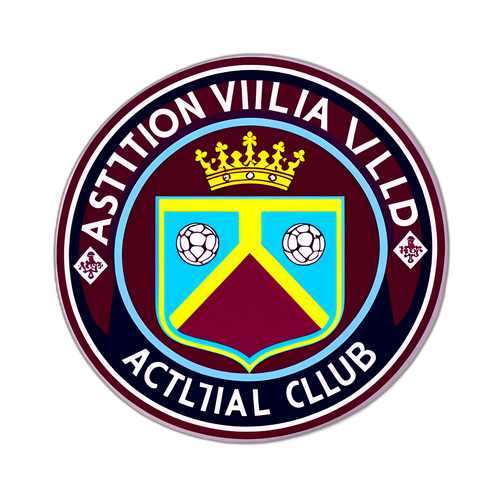 Klistermärke med Aston Villa-färger och klubbens motto