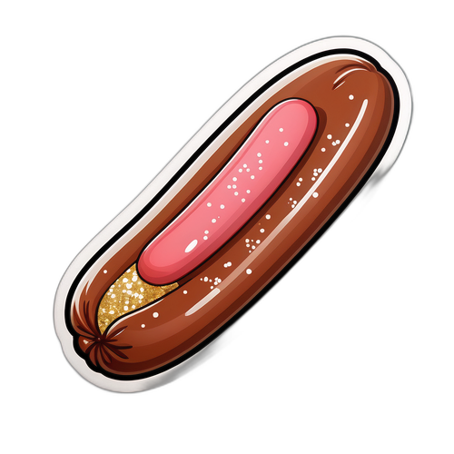 Elegante Wiener Wurst auf Glitzerhintergrund