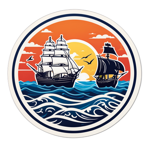 Maritimer Aufkleber für Flensburg