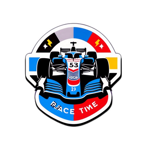 Sticker Elegante di Formula 1 con Auto da Corsa