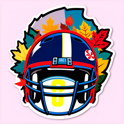 Vibrant Football Helmet Sticker