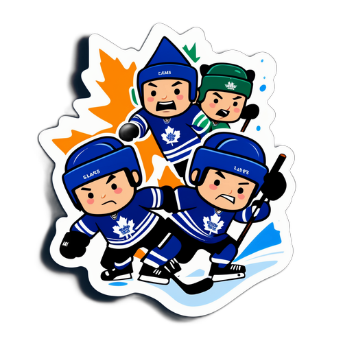 Maple Leafs and Stars Hockey Showdown Sticker