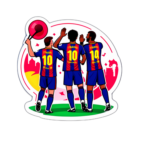 Barcelona és Frankfurt szurkolói ünneplése