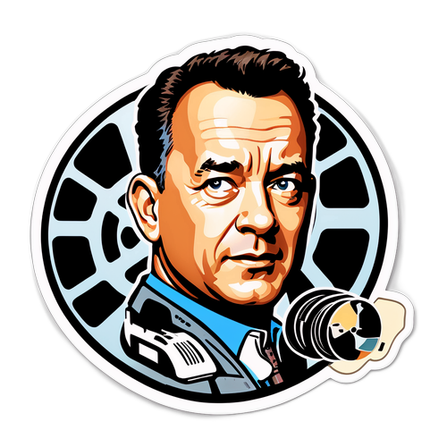 Tom Hanks Klistermärke med Filmrulle