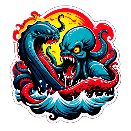 Kraken vs Devils Showdown Sticker
