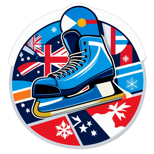 Festlig Ishockey VM Klistermærke