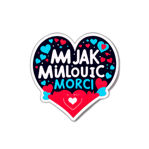 M jak miłość tematyczna naklejka