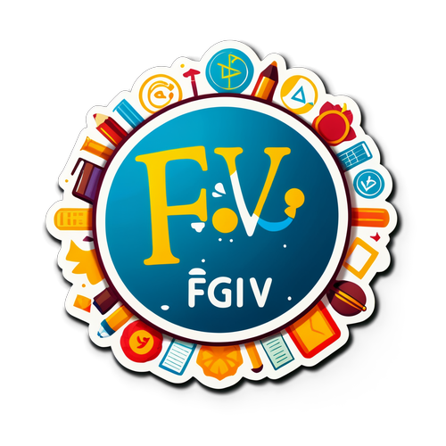 Criação de um sticker elegante com as letras FGV