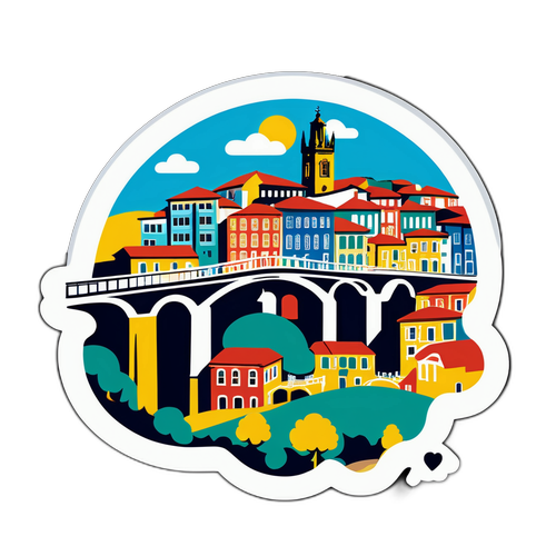 Gestileerde Skyline van Arouca en Porto