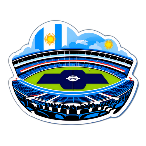 Ilustración de un campo de fútbol argentino