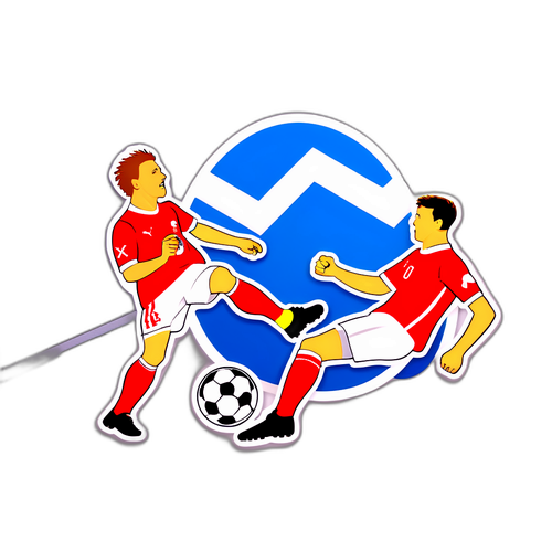 스코틀랜드와 덴마크의 축구 선수 스티커