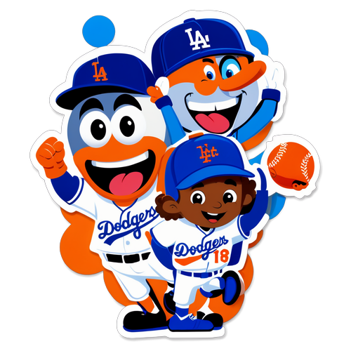 Baseball Madness! Mga Cartoon Characters na Nagwawala sa Dodgers vs Mets Game!