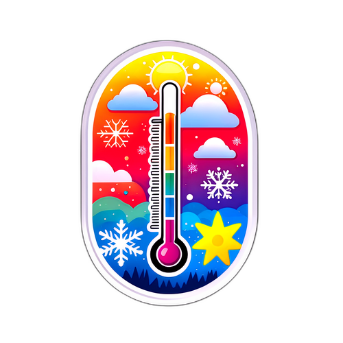 एक रंगीन थर्मामीटर डिज़ाइन