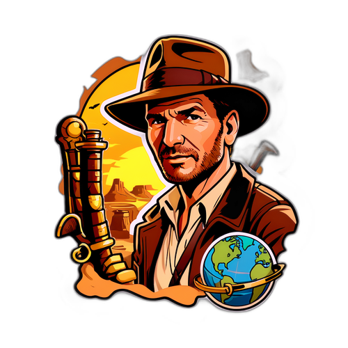 Indiana Jones Abenteuer Aufkleber