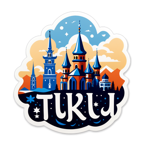 Sticker 'Turku' z elementami kultury fińskiej