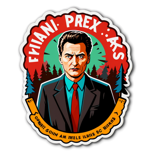 A Humorous Twin Peaks Character Sticker