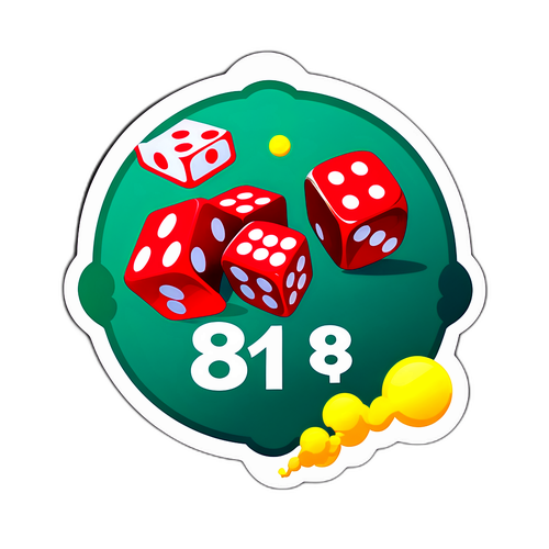 818 股票骰子運氣貼紙
