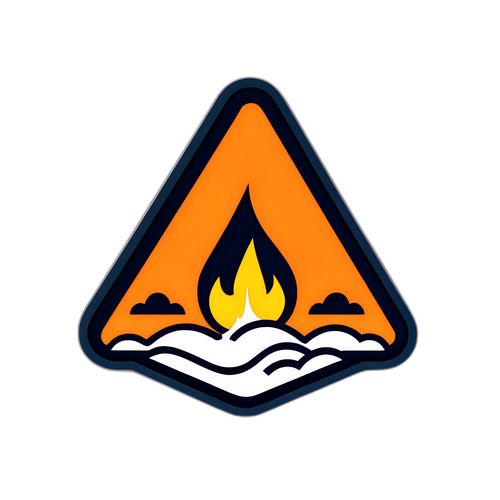 Autocolant cu simbol de avertizare 'Cod Portocaliu'