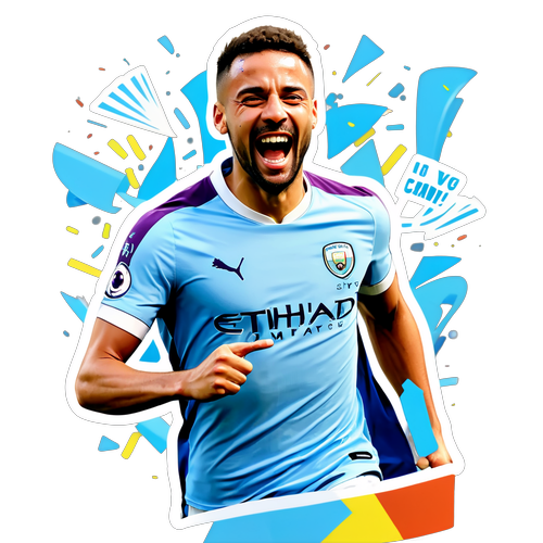 Sticker của người hâm mộ Man City vui mừng