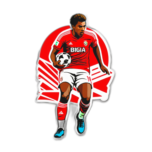 สติกเกอร์ของซูเปอร์สตาร์เบนฟิก้าเล่นอย่างเต็มที่บนสนาม