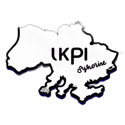 Логотип КПІ на фоні стилізованої карти України