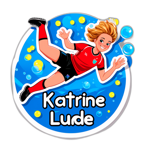 Actionfylt klistremerke av Katrine Lunde