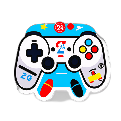 Điều khiển trò chơi hoạt hình với biểu tượng thể thao