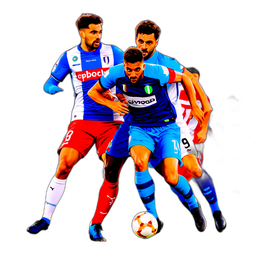 Ilustração de Jogadores da Série B em Ação