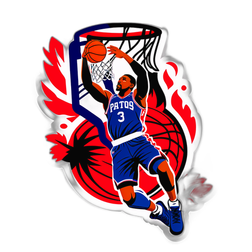 Dynamic Basketball Rivalry Illustration