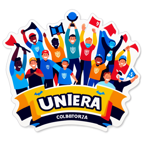 Design vibrant cu susținători ai echipelor Unirea Slobozia și Voluntari