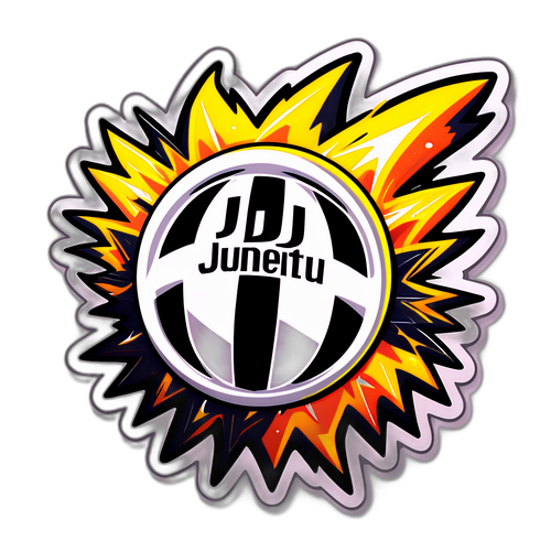 Juventus-klistremerke med football og logo