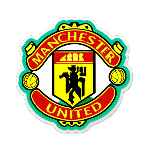 Manchester United-logo med entusiastiske fans