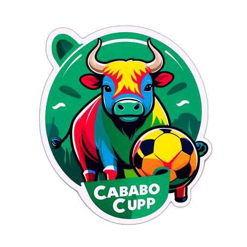 Színes és vidám matrica a Carabao Kupáról