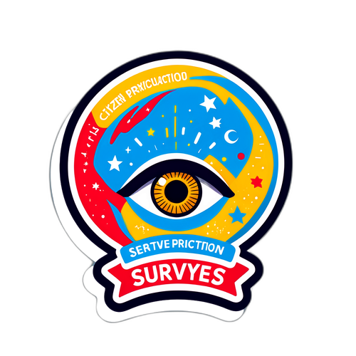Sticker sobre la importancia de la participación ciudadana en encuestas en Buenos Aires