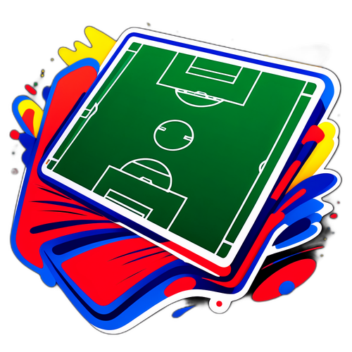Câmpul de fotbal în stil abstract