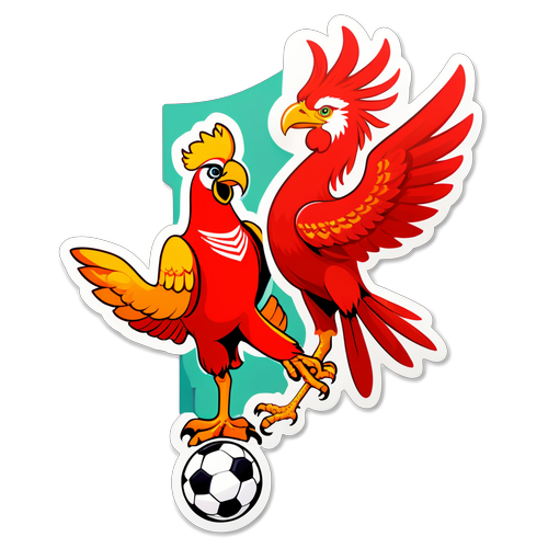 Stiker Komedi Pertandingan Liver Bird vs PSV