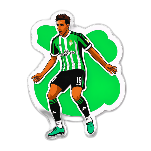 สติ๊กเกอร์นักเตะเรอัลเบติสที่กำลังร่ายมนตร์บนสนาม